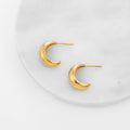 Bold Crescent Stud Earrings