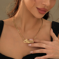 Diamond Cut Heart Name Necklace | Necklaces by DORADO