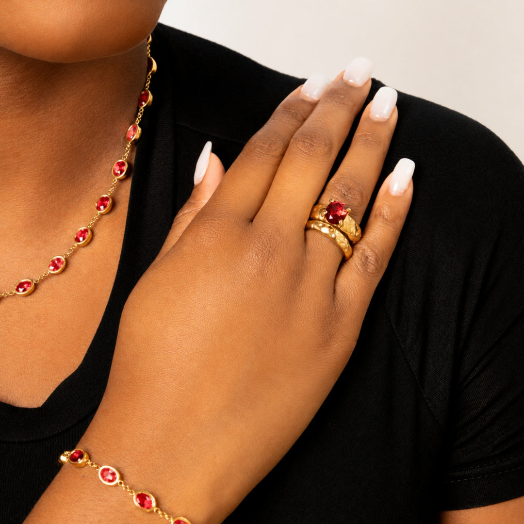 Heirloom Oval Stone Ring Set | DORADO