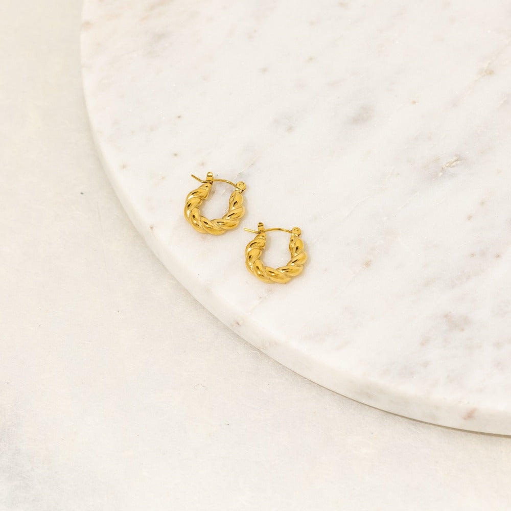 Twist Hoop Earrings | Earrings by DORADO