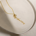 Birth Flower Name Necklace | Necklaces by DORADO