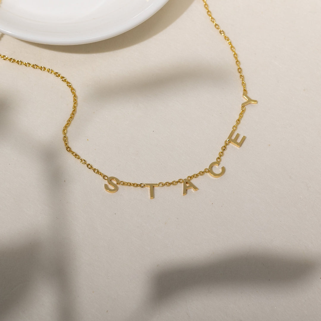 Custom Letter Necklace | Necklaces by DORADO
