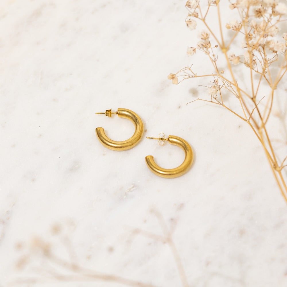 Thick Hoop Earrings | Earrings by DORADO