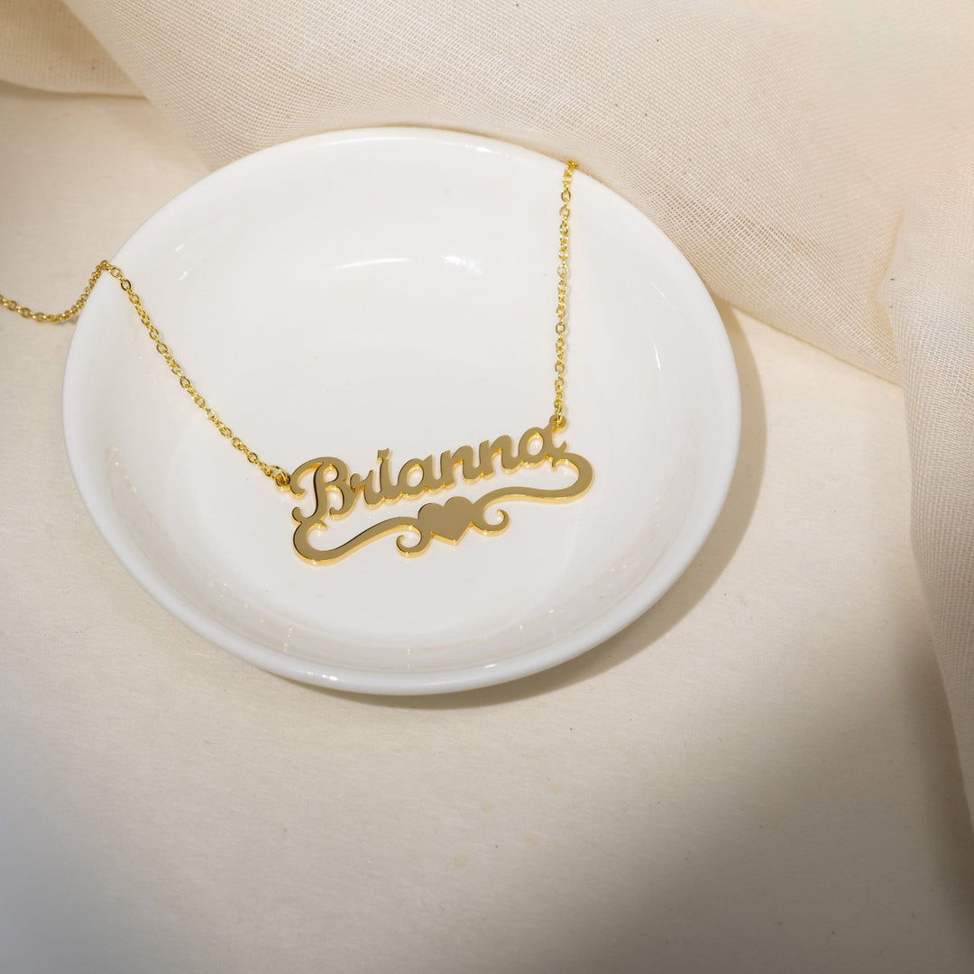 Love Heart Name Necklace | Necklaces by DORADO