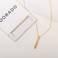 Engraved 3D Bar Necklace | Necklaces by DORADO