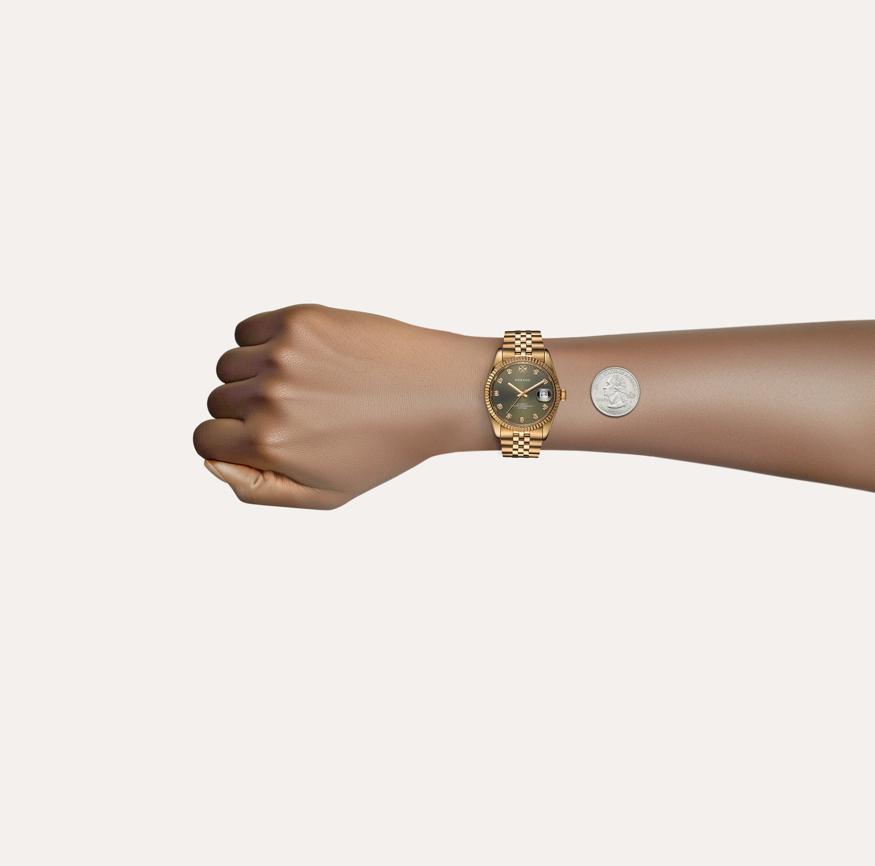 DORADO Gold Timeless Watch - Olive | Watch by DORADO