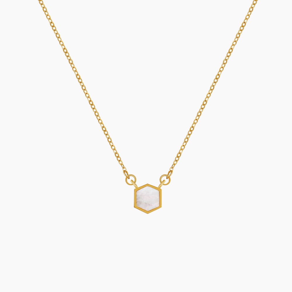 Pendant Necklace w/ Ivory Pearl Stone | Necklaces by DORADO