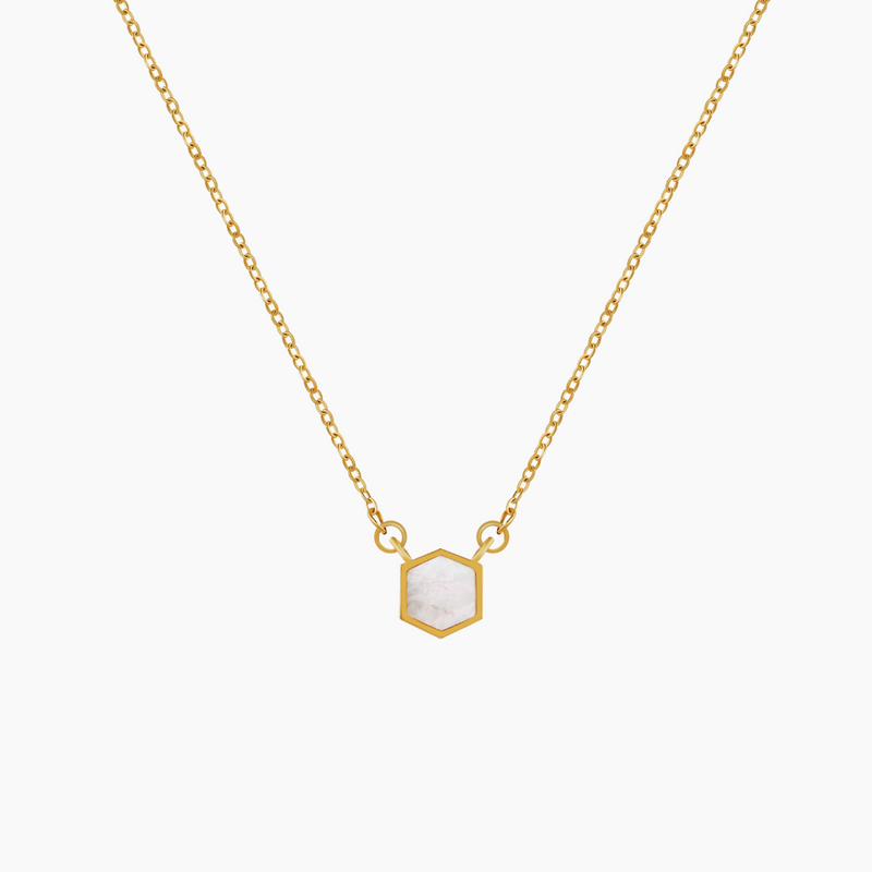 Pendant Necklace w/ Ivory Pearl Stone | Necklaces by DORADO