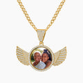 Iced Angel Photo Pendant Chain