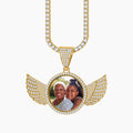 Iced Angel Photo Pendant Chain