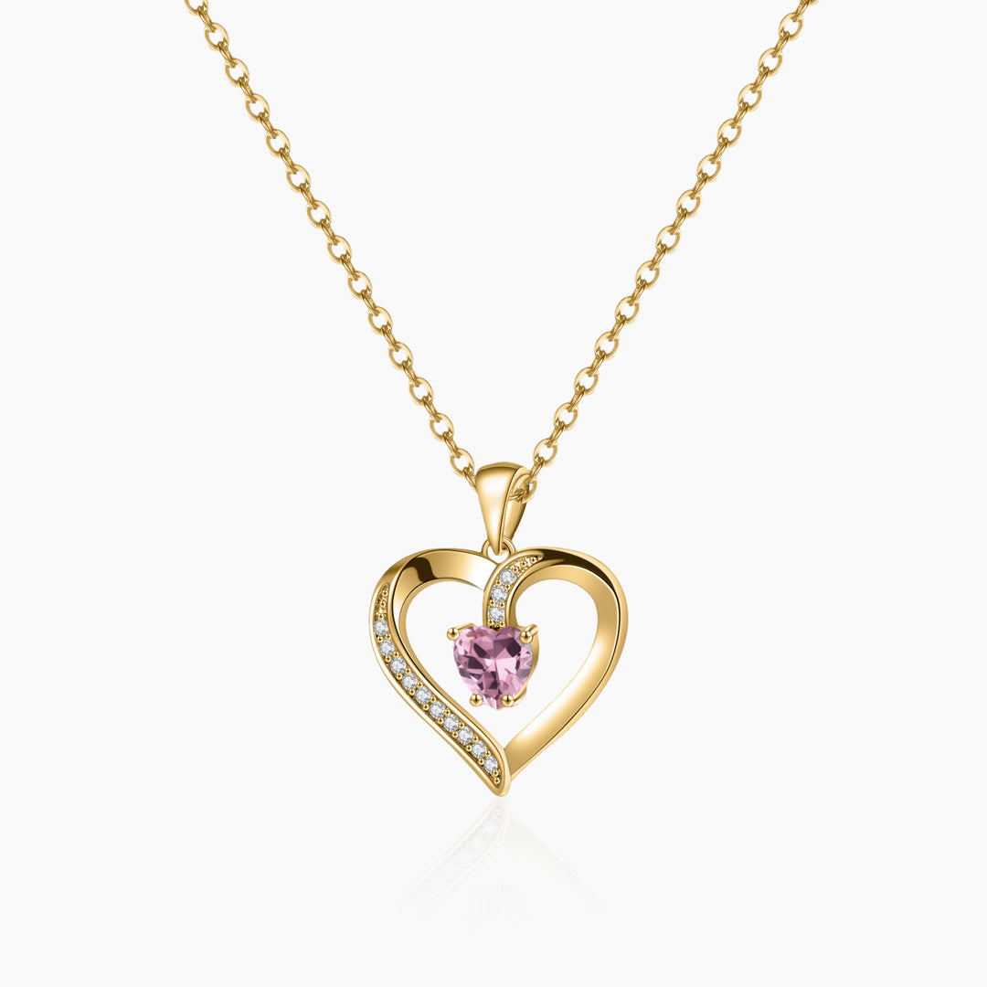 Birthstone Heart Shape Necklace | Dorado Fashion