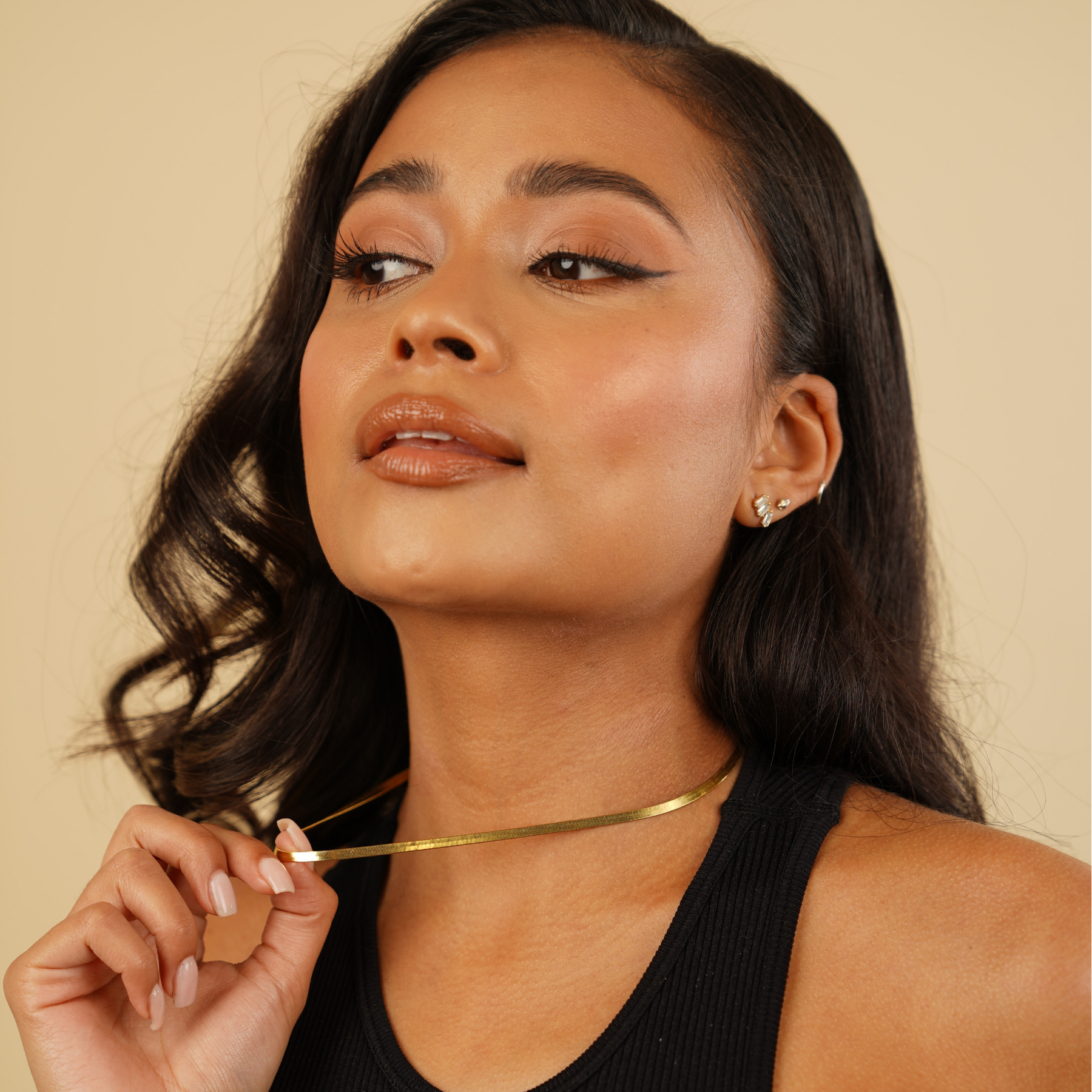 Herringbone Necklace - 3mm | Dorado Fashion