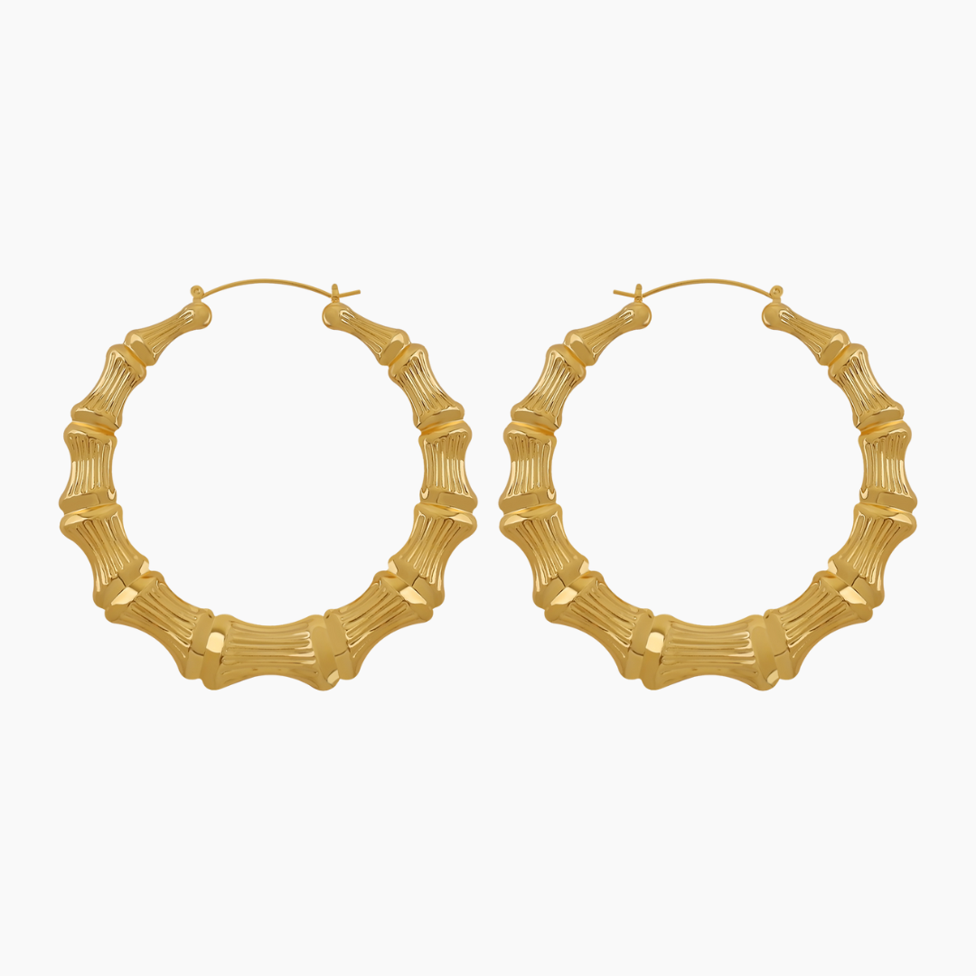 Bamboo Hoop Earrings | Dorado Fashion