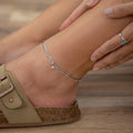 Iced Letter Anklet w/ Figaro Chain | Dorado Fashion