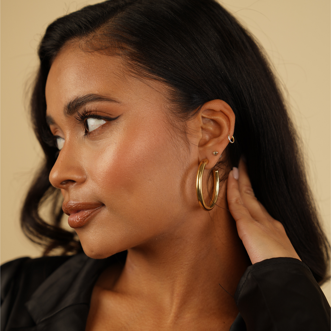 Thick Hoop Earrings | Dorado Fashion