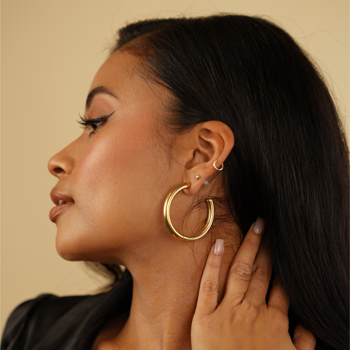 Thick Hoop Earrings | Dorado Fashion
