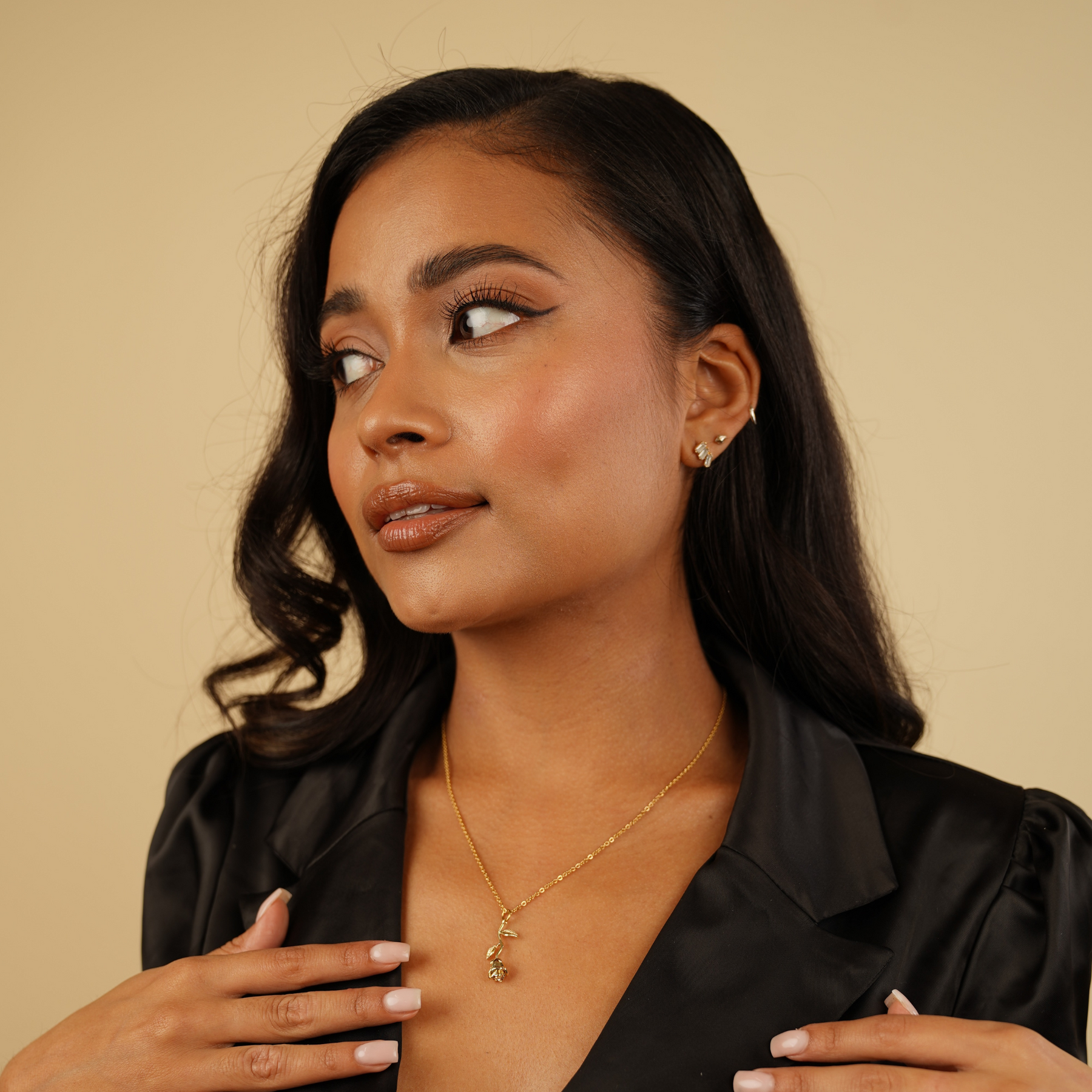 Rose Pendant Necklace | Dorado Fashion