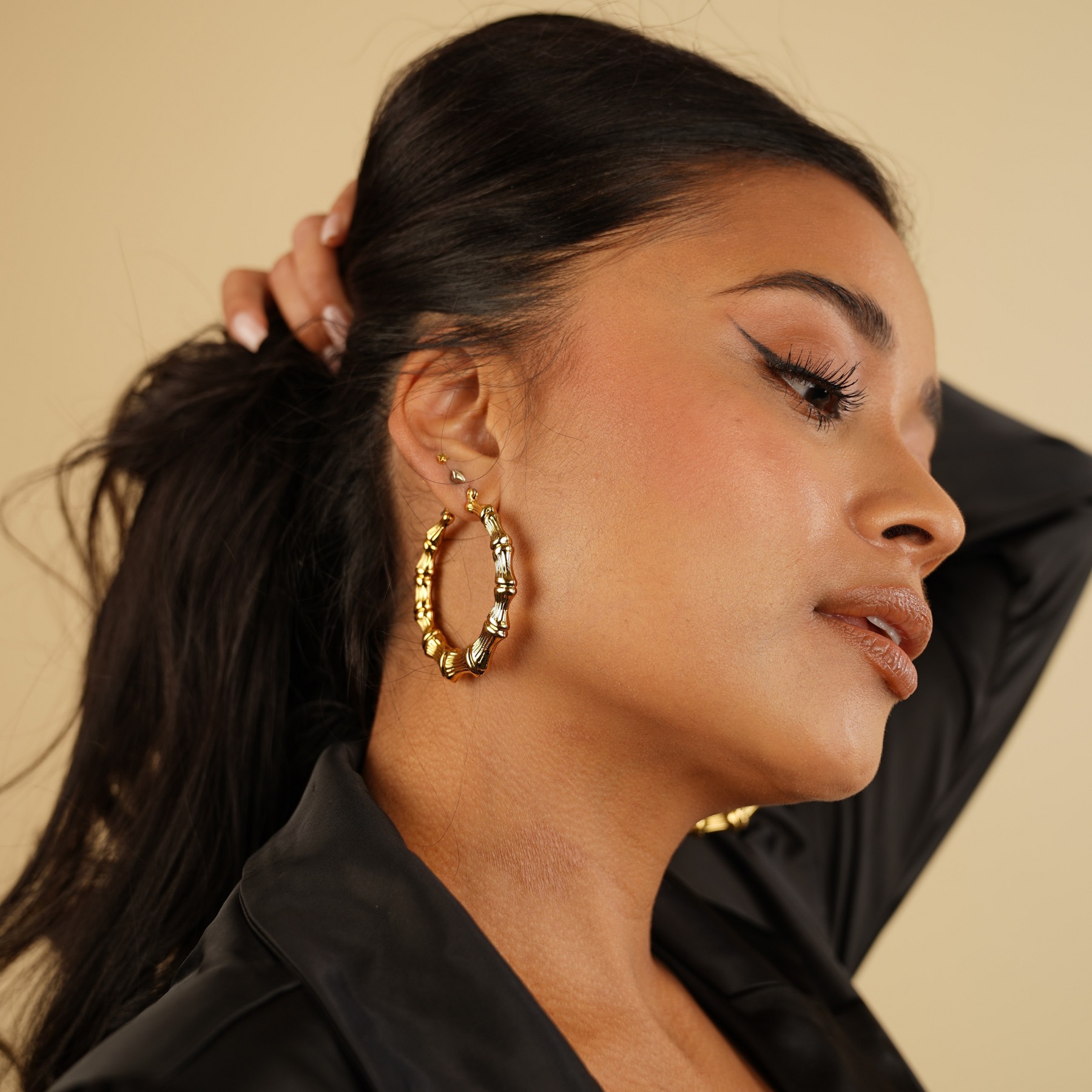 Bamboo Hoop Earrings | Dorado Fashion