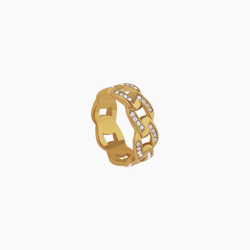 Iced Cuban Link Ring | Dorado Fashion