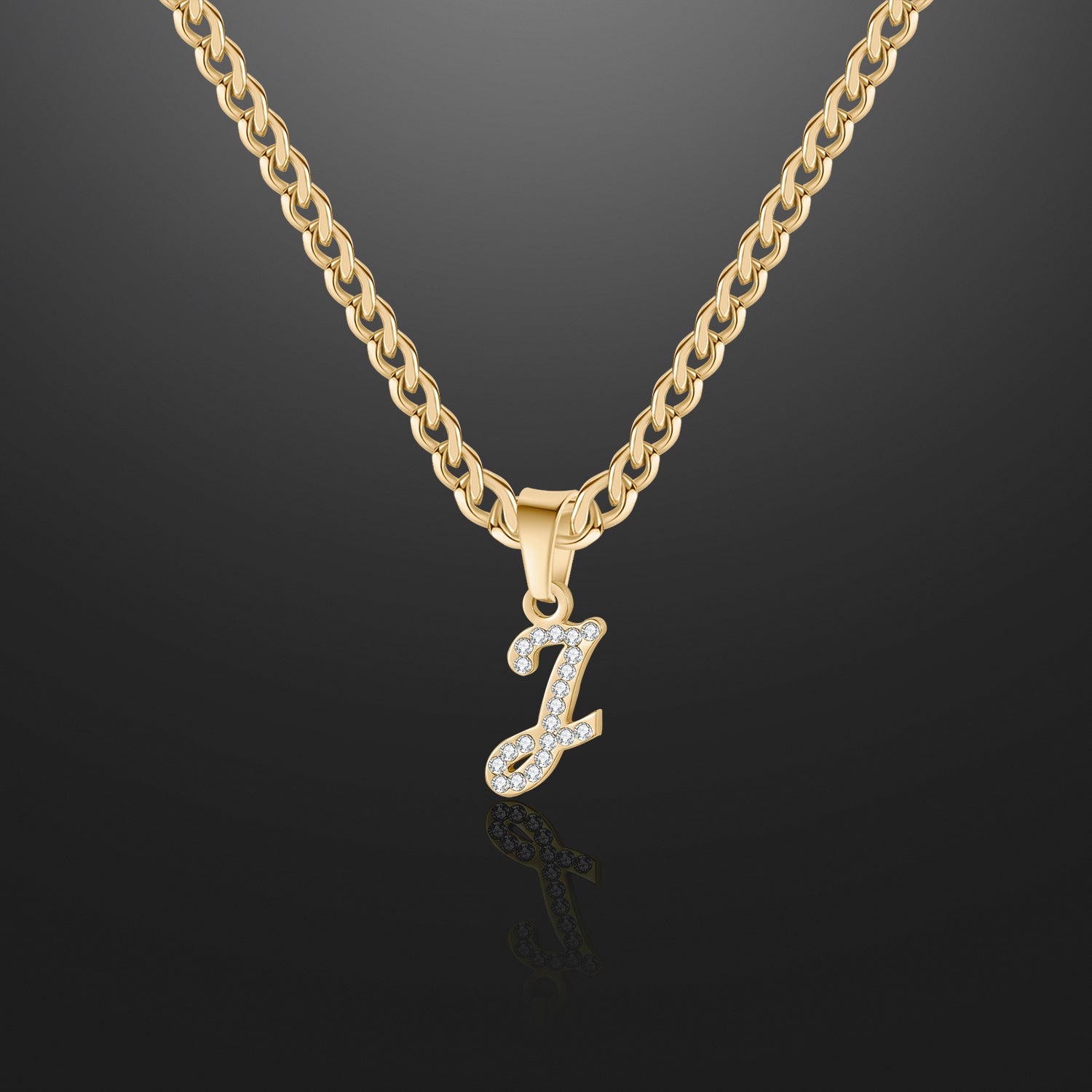 Script letter sale necklace