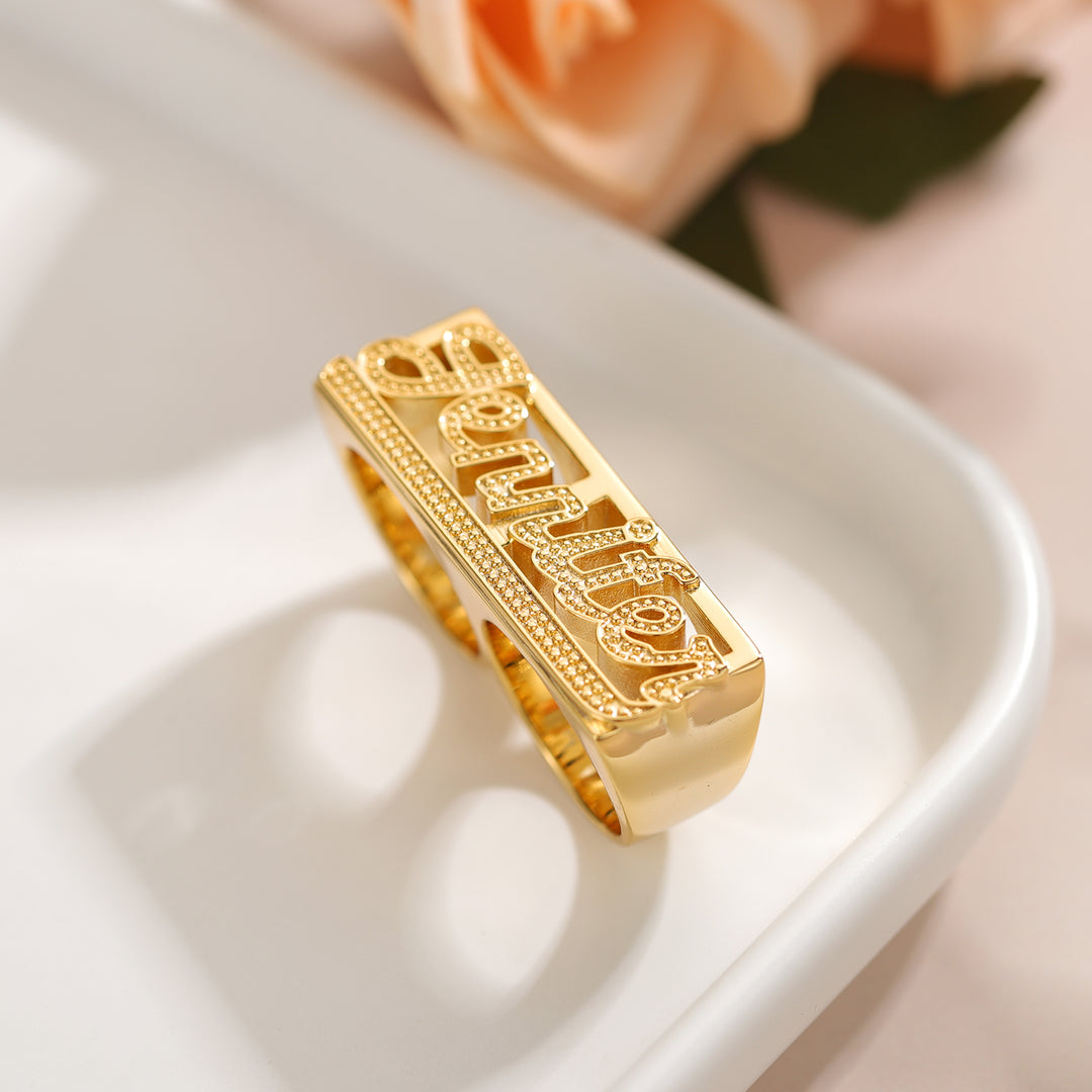 Two Finger Name Ring | DORADO