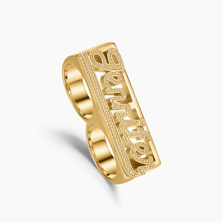 Two Finger Name Ring | Dorado Fashion