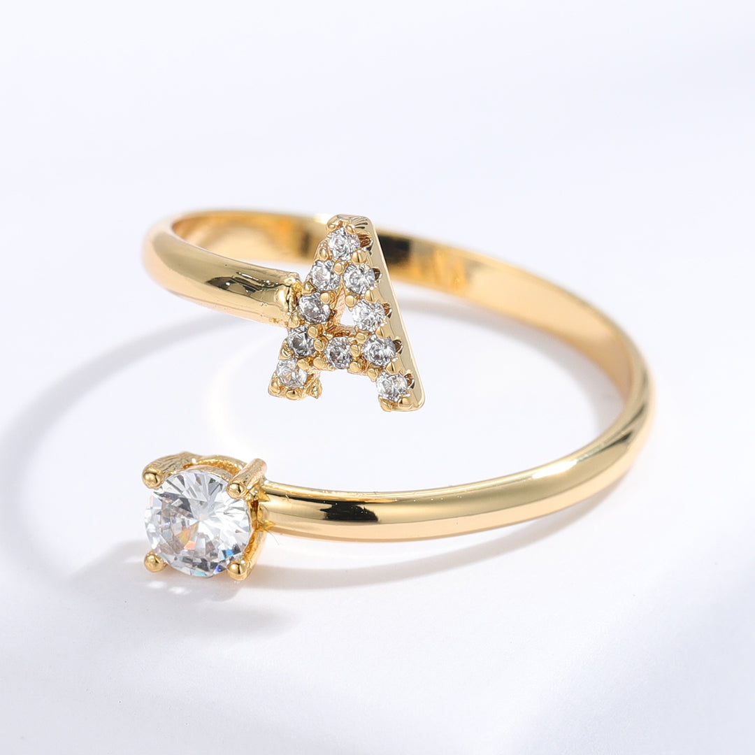 Iced Initial Ring | Dorado Fashion