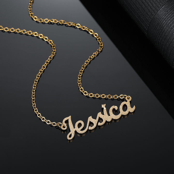 Diamond Cut Name Necklace | Dorado Fashion