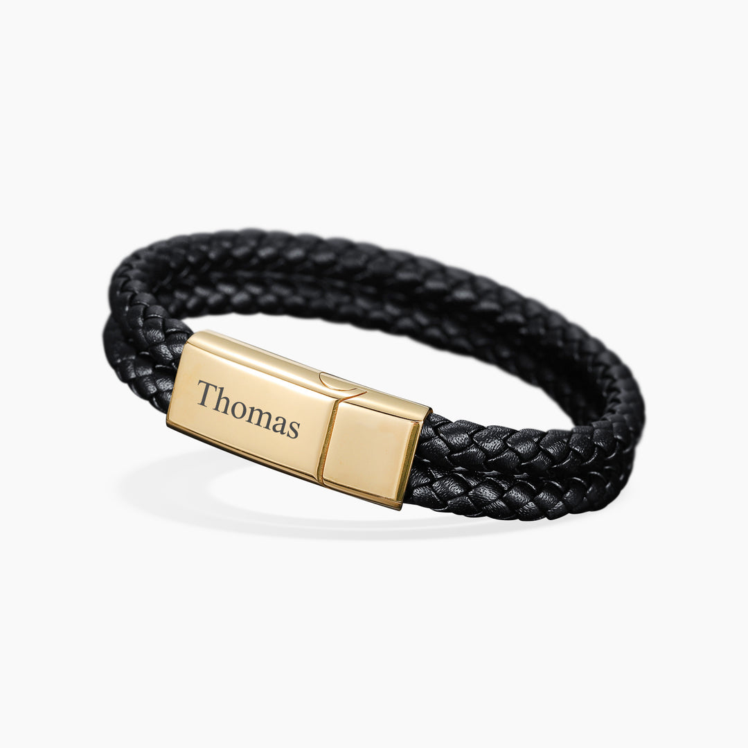 Engraved Leather Bracelet | Dorado Fashion