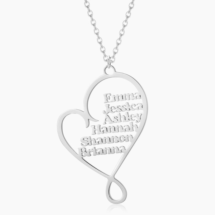 Family Name Heart Necklace | Dorado Fashion