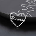 Iced Heart Shape Name Necklace | Dorado Fashion