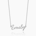 Iced Letter Script Name Necklace | Dorado Fashion