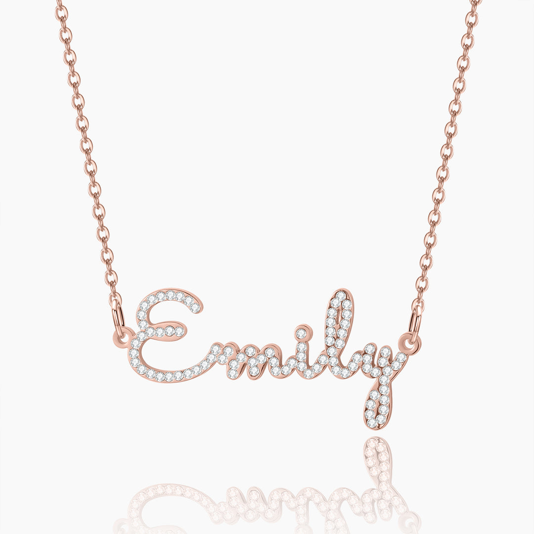 Script Iced Name Necklace | Dorado Fashion