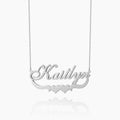 Double Plated Double Heart Name Necklace | Dorado Fashion