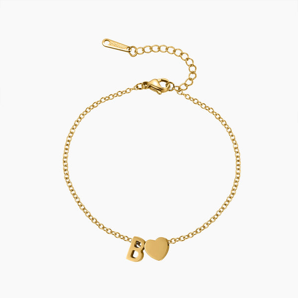 Letter Heart Anklet | Dorado Fashion