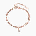 Iced Letter Anklet w/ Figaro Chain | Dorado Fashion