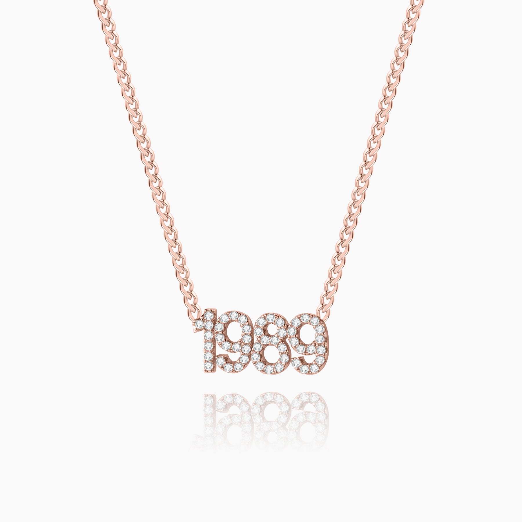 Iced Year Necklace w/ Cuban Chain | Dorado Fashion
