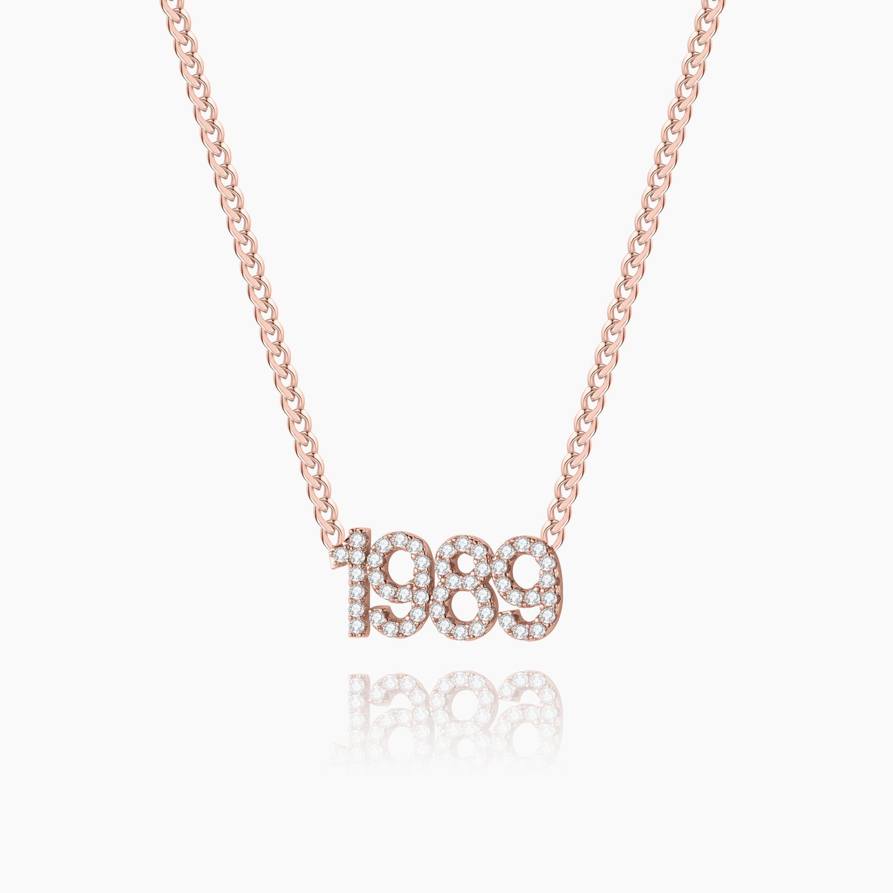 Iced Year Necklace w/ Cuban Chain | Dorado Fashion
