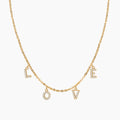 Iced Letter Name Choker Necklace | Dorado Fashion