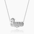 Double Plated Royal Name Necklace w/ Cuban Chain | Dorado Fashion