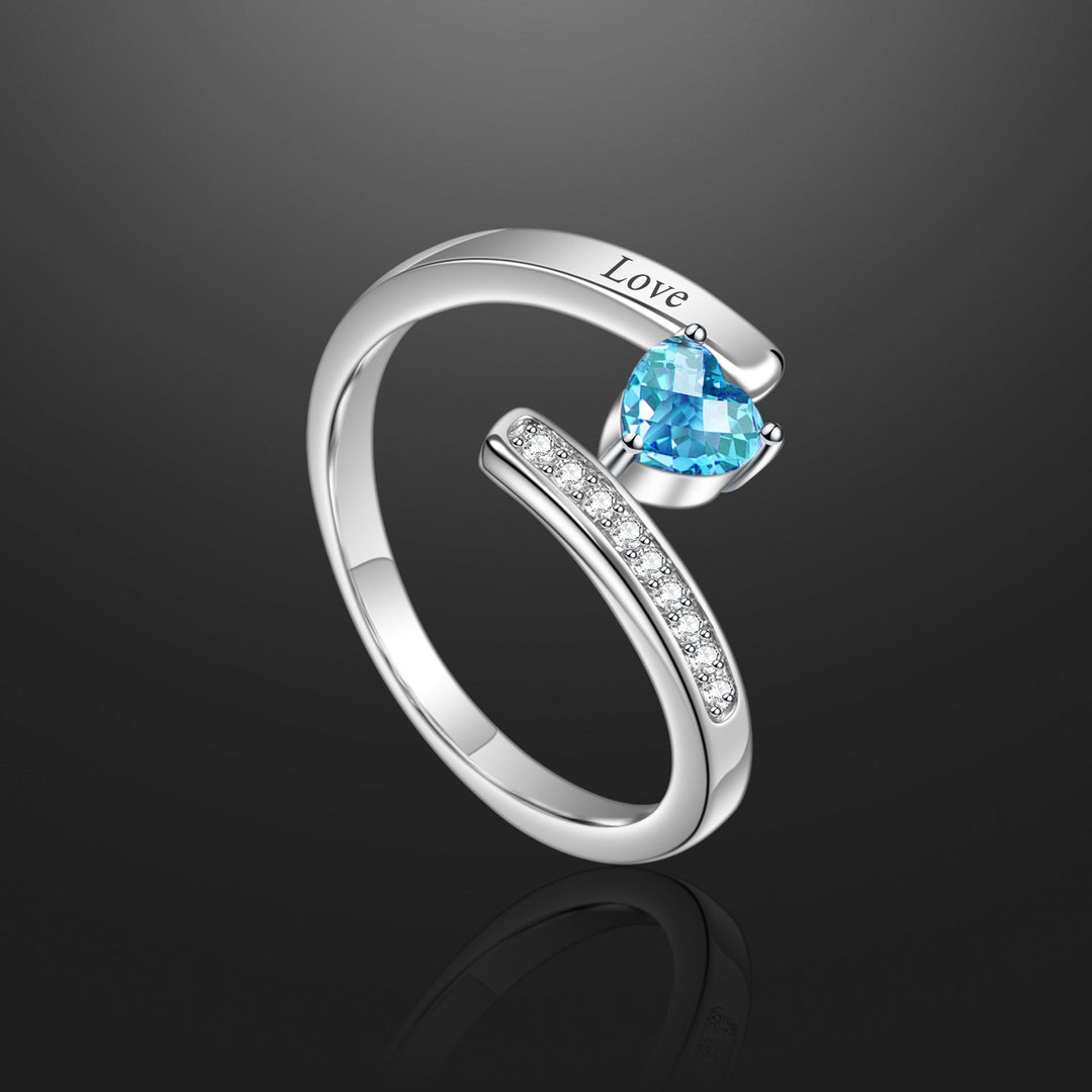 Engraved Birthstone Ring | Dorado Fashion
