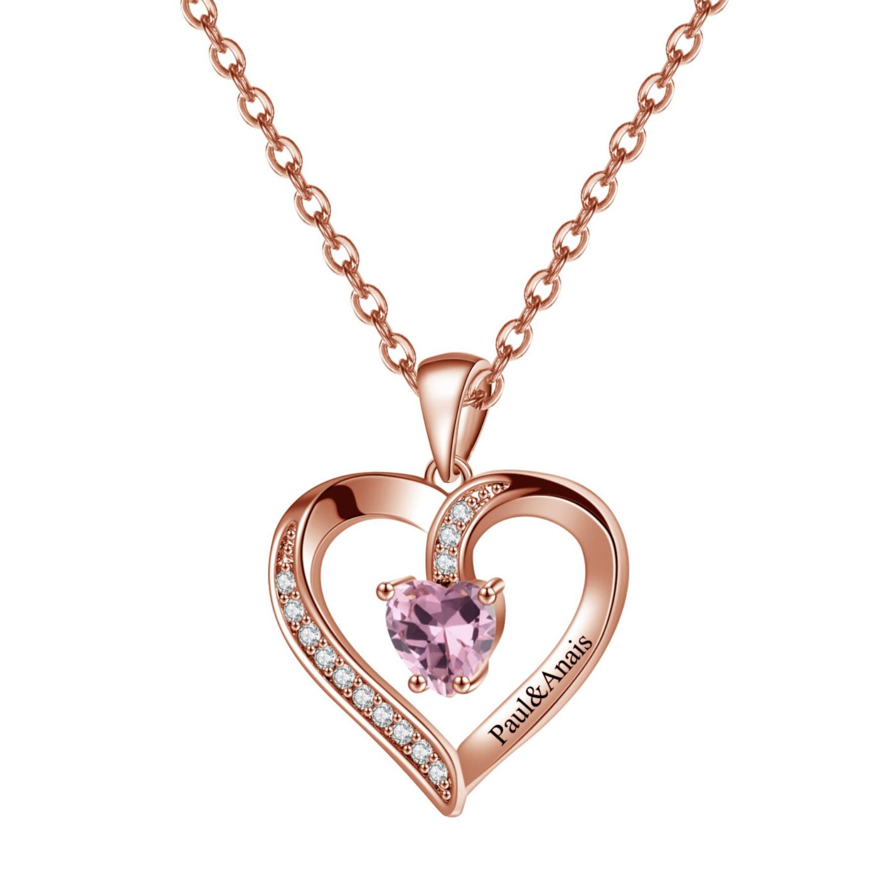 Birthstone Heart Shape Necklace | Dorado Fashion